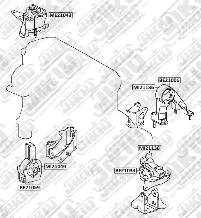 Картридж опоры двигателя BE21034 * JIKIU